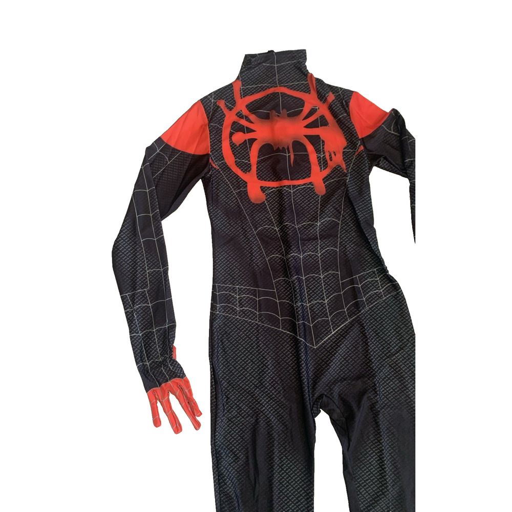 Spiderman Sz M Into the SpiderVerse Miles Jumpsuit Adult/Kids Cosplay Costume - Picture 14 of 16